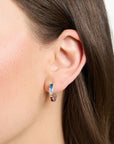 THOMAS SABO Hoop earrings colourful stones pavÃÂ© silver