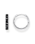 THOMAS SABO Heritage Black Stones Hoop Earrings