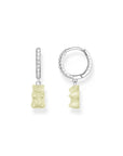 THOMAS SABO Single hoop earring with white goldbears pendant & zirconia