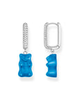 THOMAS SABO Single hoop earring medium sized with blue goldbears