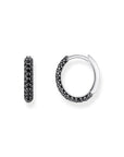 THOMAS SABO Hoop earrings with black zirconia pavÃÂÃÂ©