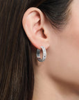 THOMAS SABO Hoop earrings with white stones