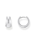 THOMAS SABO Hoop earrings in chunky, trapezoidal shape silver