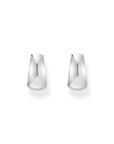 THOMAS SABO Hoop earrings in chunky, trapezoidal shape silver