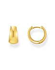 THOMAS SABO Hoop earrings in chunky, trapezoidal shape gold