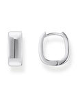THOMAS SABO Hoop earrings in angular shape mini silver