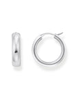 THOMAS SABO Medium-sized hoop earrings in chunky design silver