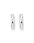 THOMAS SABO Medium-sized hoop earrings in chunky design silver