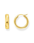 THOMAS SABO Medium-sized hoop earrings in chunky design gold