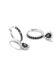 THOMAS SABO Hoop Earrings with Black Pendant Zirconia