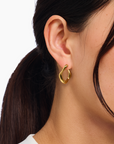 THOMAS SABO Small Wavy Hoop Earrings in Gold