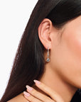 THOMAS SABO Single Creole with Midnight Rose Pendant