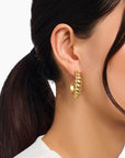 THOMAS SABO Organic shapes twisted hoop earrings