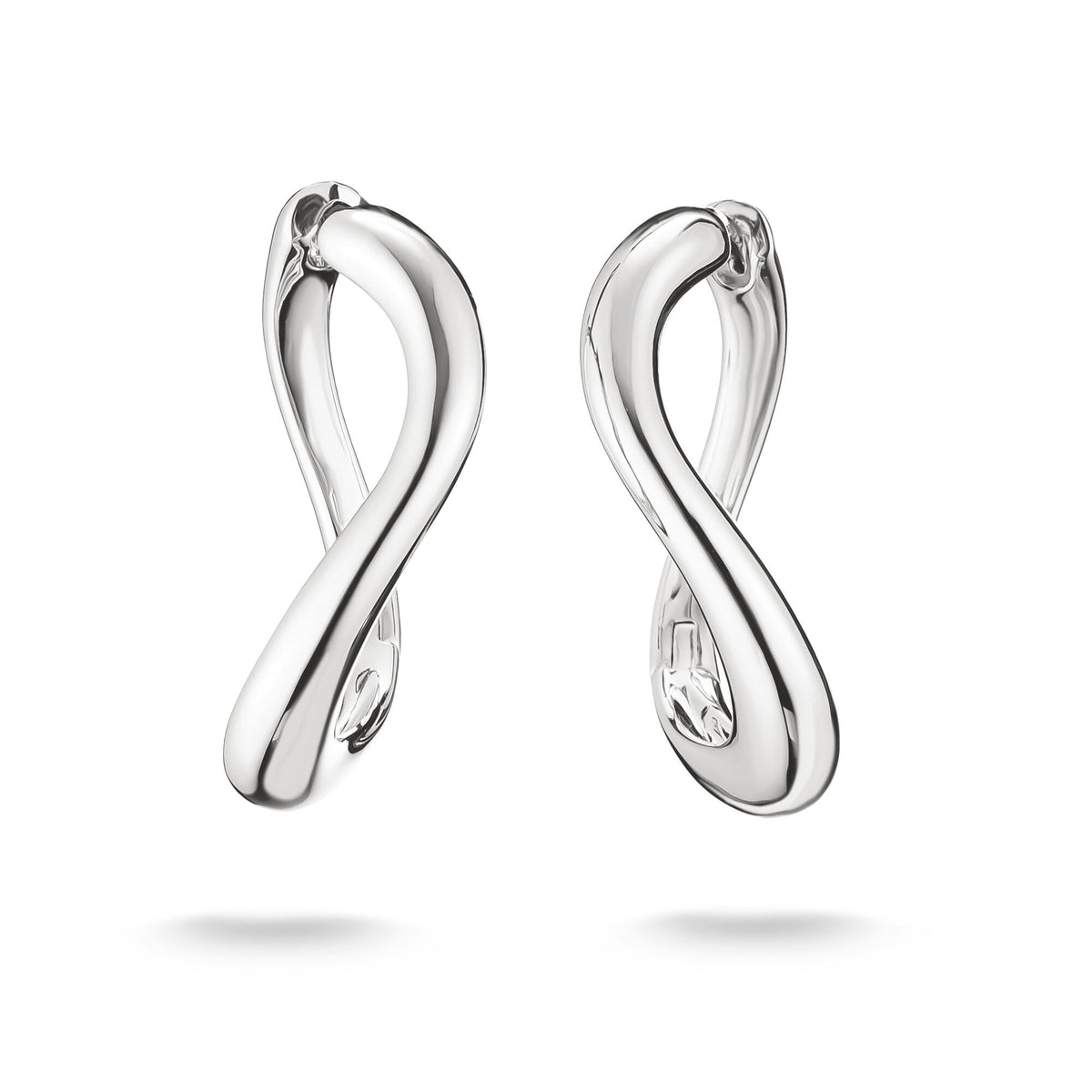 Hoop earrings wave-shaped