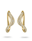Hoop earrings with zirconia