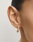 Hoop earrings with zirconia