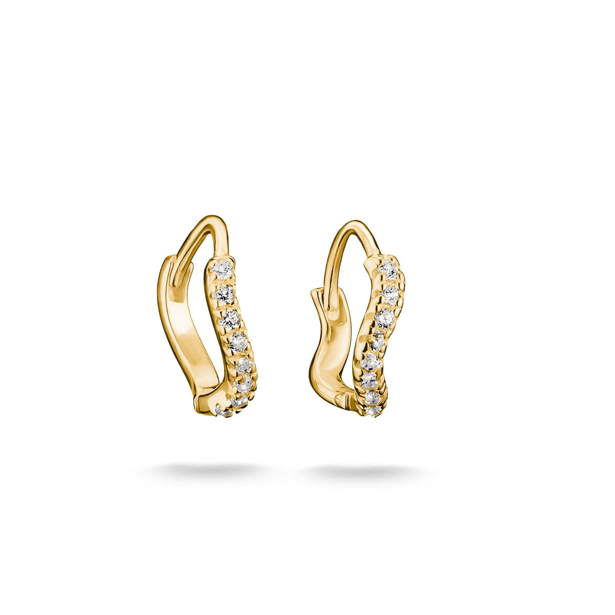 Hoop earrings with zirconia