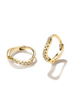 Hoop earrings with zirconia