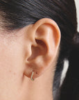 Hoop earrings with zirconia