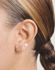Hoop earrings with zirconia
