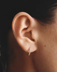 Hoop earrings with zirconia