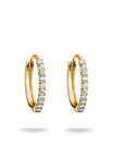 Hoop earrings with zirconia