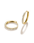 Hoop earrings with zirconia