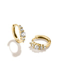 Hoop earrings with zirconia