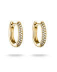 Hoop earrings with zirconia