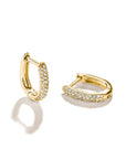 Hoop earrings with zirconia
