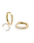 Hoop earrings with zirconia