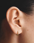 Hoop earrings with zirconia