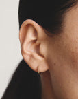 Hoop earrings with zirconia
