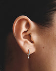 Hoop earrings with brilliant-cut zirconia