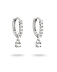 Hoop earrings with brilliant-cut zirconia