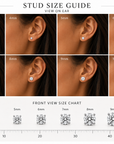 CLASSIC 4-CLAW BRILLIANT CUT CZ STUDS - STERLING SILVER