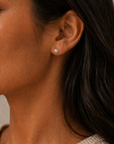 CLASSIC BEZEL SET CZ STUDS - STERLING SILVER