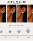 CLASSIC BEZEL SET CZ STUDS - STERLING SILVER