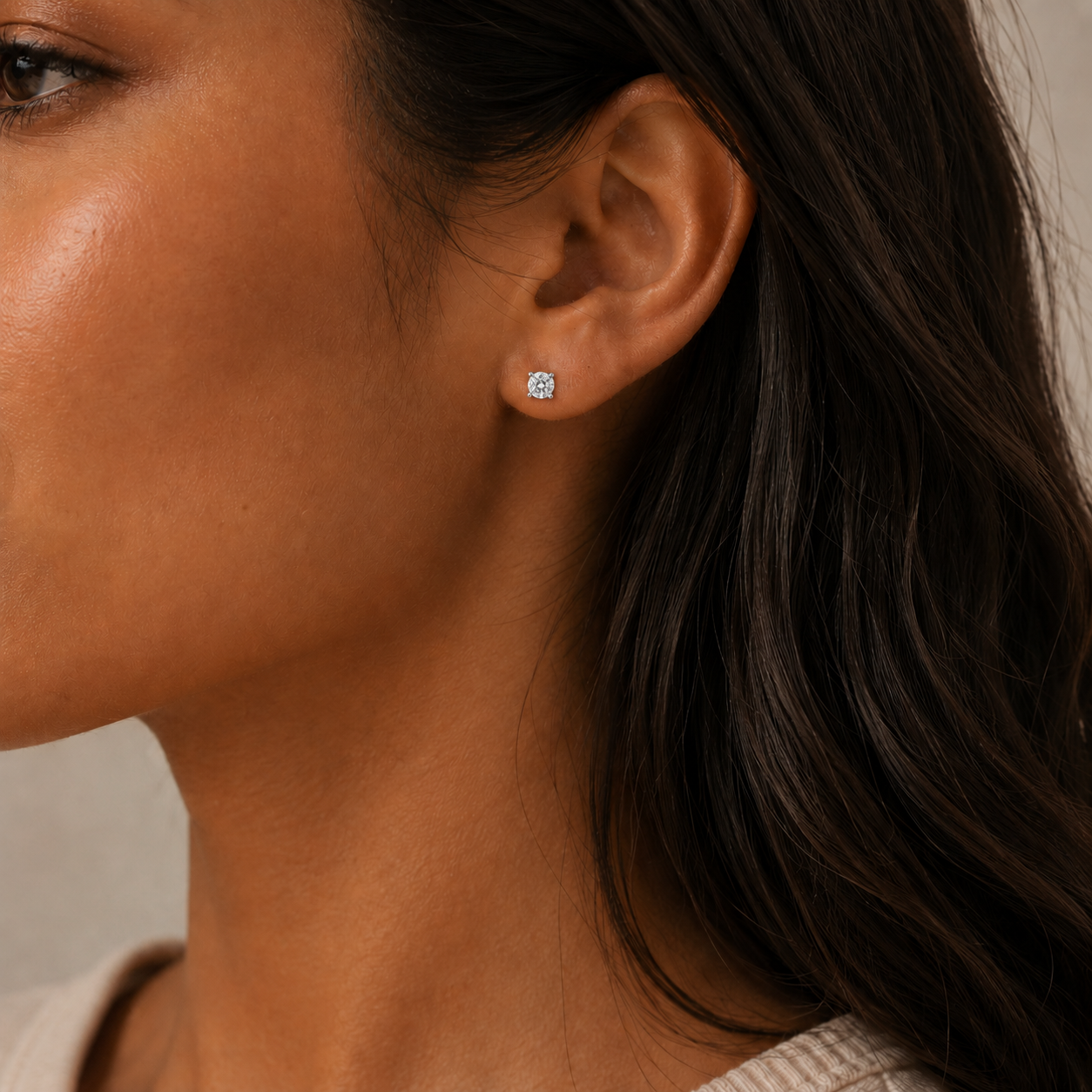 CLASSIC 4-CLAW BRILLIANT CUT CZ STUDS - STERLING SILVER