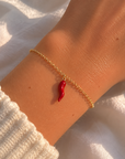 9CT RED CORNICELLO BRACELET