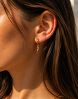 9CT GOLD CORNICELLO HUGGIE EARRINGS