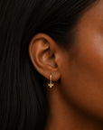 9CT BEE HUGGIE EARRINGS