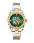 DKNY Logo -Chambers Midi Two-Tone Stainless Steel 34mm Watch