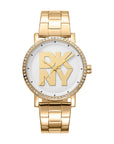 DKNY Logo -Soho Logo Gold Stainless Steel 36mm Watch