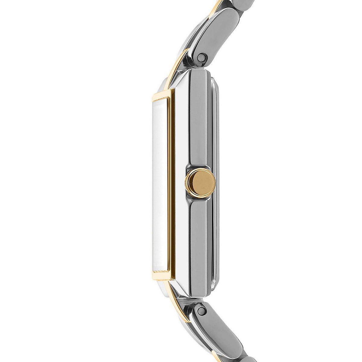 Signature Shape Two Tone Stainless Steel 20x30mm Green Dial Watch