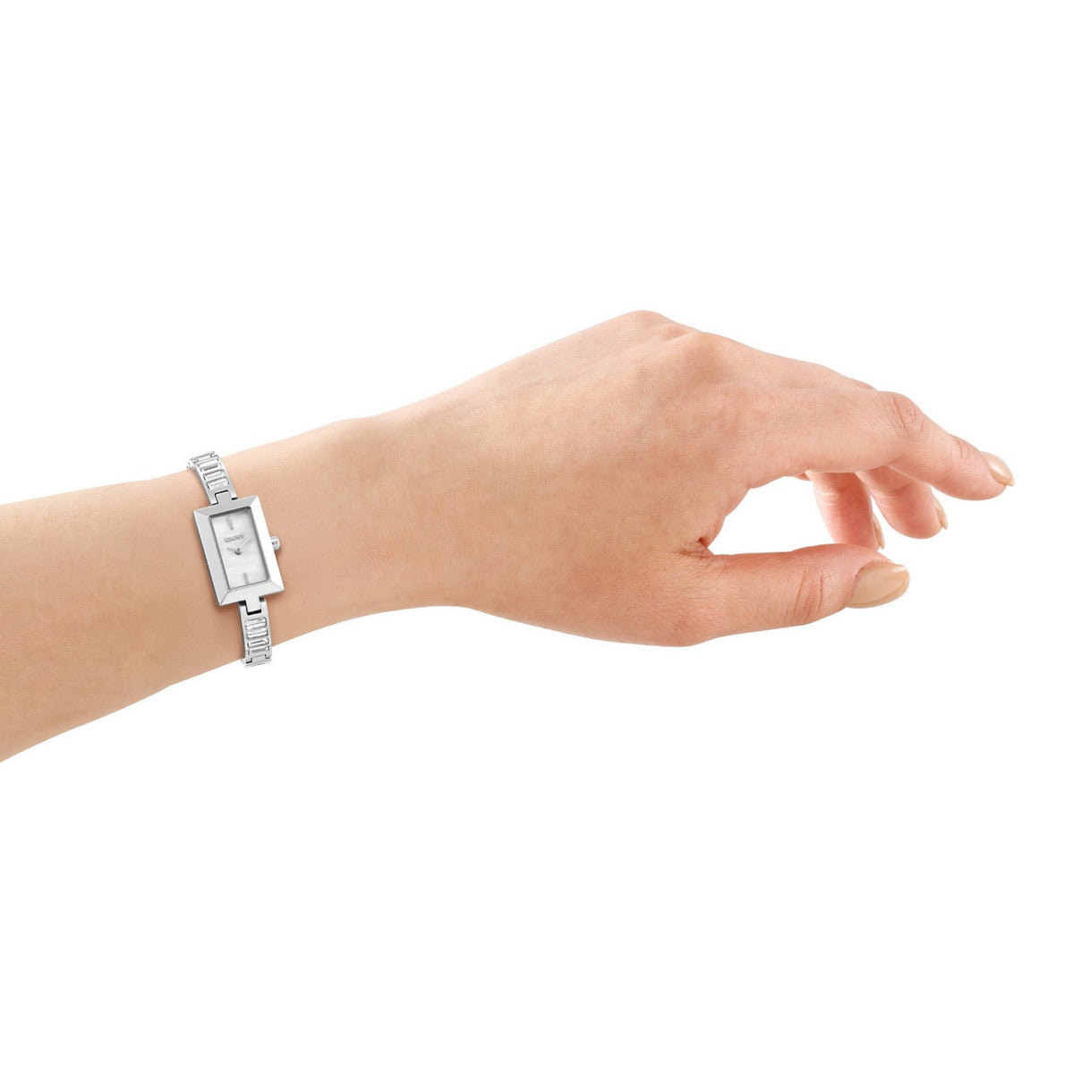 DKNY Signature Shape Silver Stainless Steel 17x31.5mm Watch