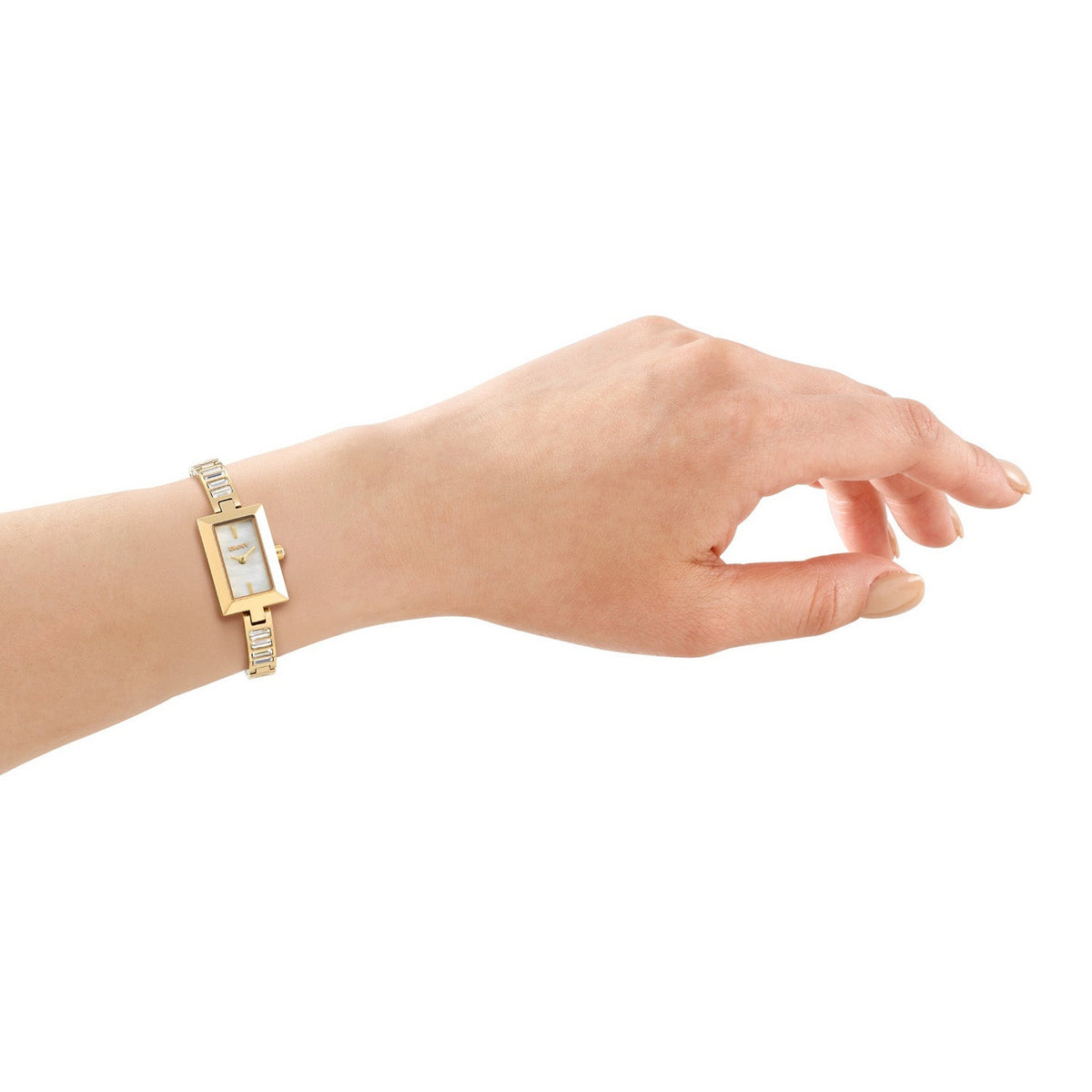 DKNY Signature Shape Gold Stainless Steel 17x31.5mm Watch