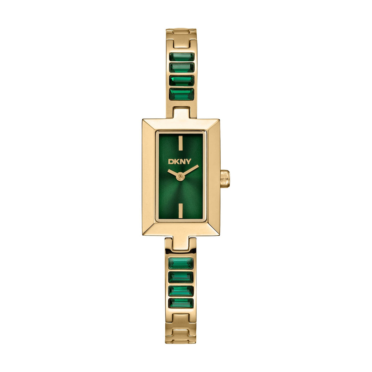 DKNY Signature Shape Green/Gold Stainless Steel 17x31.5mm Watch