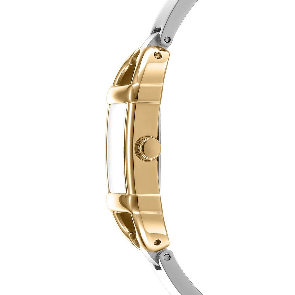 DKNY Signature Shape Two Tone Stainless Steel 18x37mm Green Dial Watch