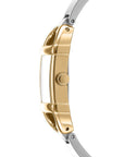 DKNY Signature Shape Two Tone Stainless Steel 18x37mm Green Dial Watch